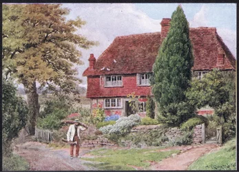 Tillington, Nr Petworth, Sussex, z The Cottages and the Village Life of Rural England vydané nakladatelstvím Dent & Sons Limited, 1912